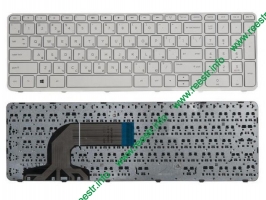 Клавиатура для ноутбука HP Pavilion 15-n, 15-e, 15-g, 15-r, 15-s, 15-d белая p/n: PK1314D1A100, SPS-749658-001