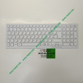 Клавиатура для ноутбука Sony Vaio VPC-EH, PCG-71811V белая p/n: 148970811, 148971311, 9Z.N5CSQ.30R, NSK-SB3SQ 0R