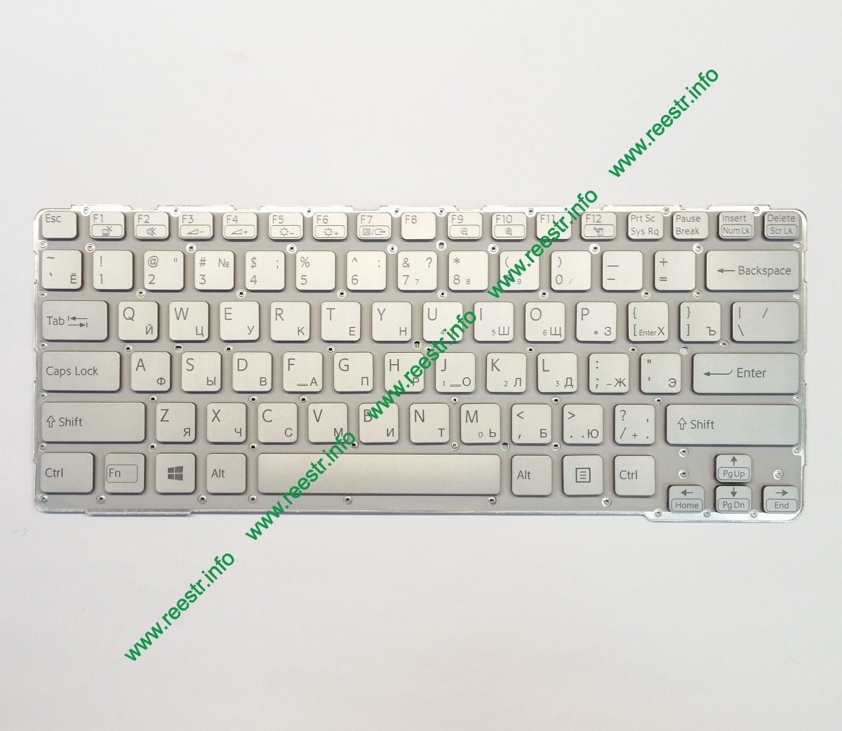 Клавиатура для ноутбука Sony Vaio SVE141 серебристая p/n: 149117711RU, 9Z.N6BBF.T0R