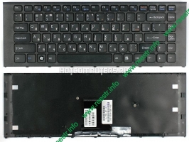 Клавиатура для ноутбука Sony Vaio VPC-EA, VPCEA2S1R/B, VPCEA2S1R/G  p/n: 148792071, 550102L14-203-G (с рамкой)